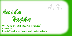 aniko hajka business card